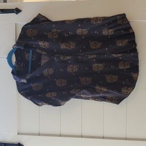 Short sleeve button up blouse